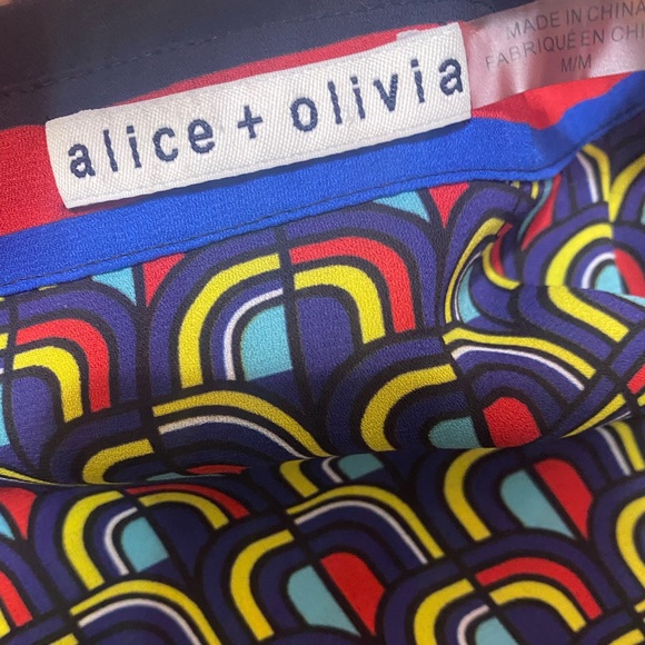 πΈSOLDπΈ NWOT Alice + Olivia βConnerβ handkerchief shirt dress sz M - Picture 13 of 13